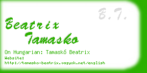 beatrix tamasko business card